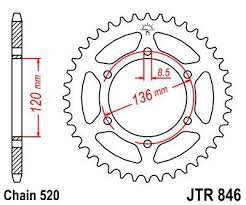 Звезда задняя JT Sprockets JTR 846.45